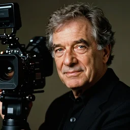 action film camera still of Carl Sagan, figure portrait