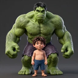 full body portrait , photomanipulation of BOB ROSS as hulk with human flesh, marvel, fully detailed, volumetric lightening, octane render, 8k, masterpiece, epic composition, sharp focus