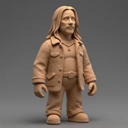 layne staley made out of polymer clay detailed sculpture trending on artstation