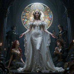 secret bride of the nameless night, intricate artwork by noah bradley, josan gonzalez, artgerm, edmund leighton, alphonse mucha, zdizslaw beksinski, majestic, cinematic, dramatic lighting, gothic moonlight realm, mysterious ceremonial figure, octane render, unreal engine, trending on artstation 8 k