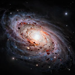 the explosion of a nebular star, breaking up into a billion shiny pieces. Art by Michelangelo. Trending on artstation.