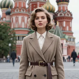 photograph of a stylish young russian woman in 1 9 6 4 moscow