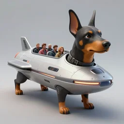 A wiener-dog shaped spaceship, concept art by Noah Bradley, Darek Zabrocki, Tyler edlin, Jordan Grimmer, Neil Blevins, James Paick, Natasha Tan, highly detailed, ultra detailed, ultra realistic, trending on artstation
