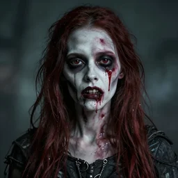 beautiful female zombie