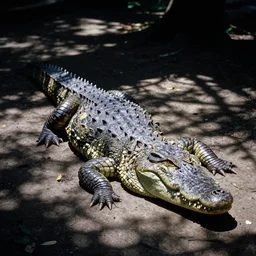 a photo of a giant mutant cinnamon stick crocodile in its natural habitat, kodak ektachrome e 1 0 0 photography