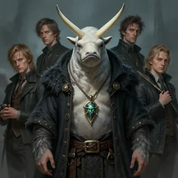 portrait of the narwhal ogre sorcerer wearing Gulassin's charm by artgerm and Craig Mullins, James Jean, Andrey Ryabovichev, Mark Simonetti and Peter Morbacher 16k