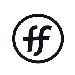 modern vector logo for a golf company called ff, svg art