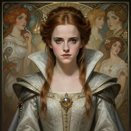ancient queen emma watson, symetrical, by junji ito, diffuse lighting, fantasy, intricate, elegant, highly detailed, lifelike, photorealistic, digital painting, artstation, illustration, concept art, 4 k, smooth, sharp focus, art by john collier and albert aublet and krenz cushart and artem demura and alphonse mucha