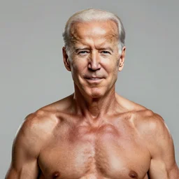 award winning beautiful portrait commission art of a muscular shirtless male Super Saiyan Joe Biden beautiful attractive detailed face wearing workout clothes at the gym. Character design by charlie bowater, ross tran, artgerm, and makoto shinkai, detailed, inked, western comic book art
