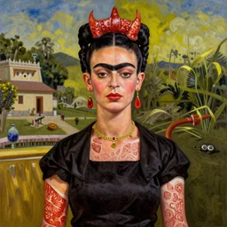 a priest with a devils mind, skin made of intricate wagyu, by frida kahlo, by asaf hanuka, split - complementary - colors, oliven oil, insanely detailed and intricate, elegant, ornate, hyper realistic, surrealist, artstation
