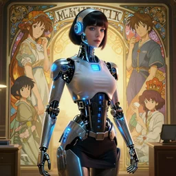 sexy filter. highly detailed portrait of cybertronic led schoolteacher fembot in detroit : become human, stephen bliss, 8 k, unreal engine, fantasy art by greg rutkowski, alphonse mucha, katsura masakazu, makoto shinkai, james gurney, satoshi kon, kyoto animation, global illumination, radiant light, detailed and intricate environment