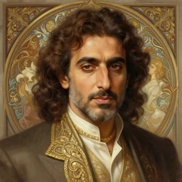portrait of salman rushdie, deep focus, d & d, fantasy, intricate, elegant, highly detailed, digital painting, artstation, concept art, matte, sharp focus, illustration, hearthstone, art by artgerm and greg rutkowski and alphonse mucha