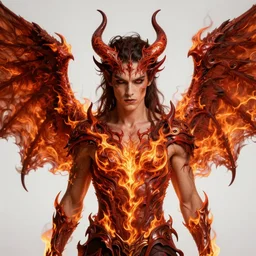tom ellis ( lucifer ) portrait with fire demon wings, fantasy, intricate devilish designs, elegant, highly detailed, sharp focus, art by artgerm and greg rutkowski and wlop