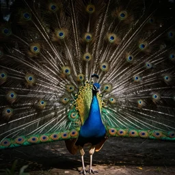 a peacock made of swords, realistic photography, high detailed