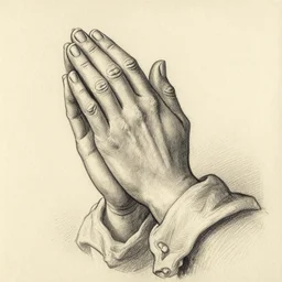 praying hands, pencil-drawing by albrecht-durer