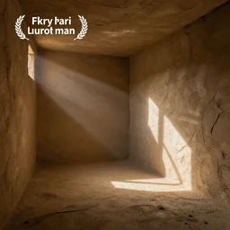 a room made of clay, faces emerging from the walls, experimental photography