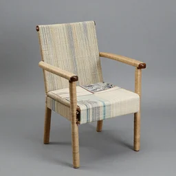 a chair made from kimonos