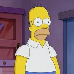 Homer Simpson in Stranger Things, photorealistic,