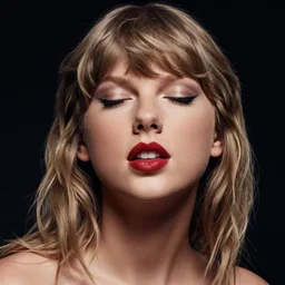 a front - faced clear close - up studio portrait of taylor swift with her eyes closed, dramatic cinematic lighting, trending on artstation, fine details, 8 k, highly detailed, beautifully composed