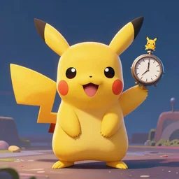 lofi  ClockPunk Pikachu Portrait Pixar Style, by Tristan Eaton_Stanley Artgerm and Tom Bagshaw,Unreal