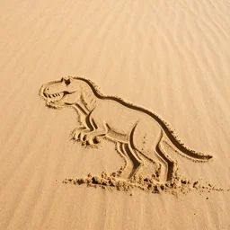 photography 🦖 made from sand, rising form the sand
