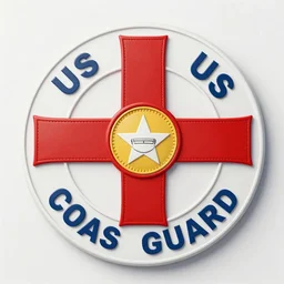 us coast guard logo creative, 8 k, 4 k uhd, realistic, colorful, super detailed, very detailed, detailed