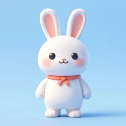 a 3 d cartoon rabbit render