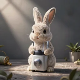 an adorable blender with bunny ers