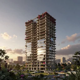 a beautiful hyperdetailed illustration of city nature unfinished building architecture office building by alvaro leite siza vieira, retrowave flowers tron at night morning sun magic realism wilderness sunset apocalyptic at dusk, archdaily, wallpaper, highly detailed, trending on artstation.