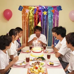 color video footage of the japanese birthday party, 2 0 0 0's