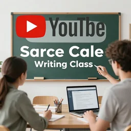 ad for Youtube screenplay writing classes, high quality advertising banner
