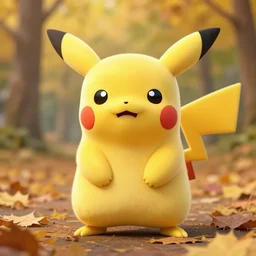 real life pokemon cute adorable chunky playful fluffy happy cheeky mischievous ultra realistic autumn