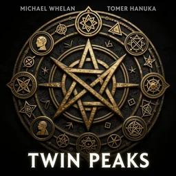 Twin Peaks movie poster artwork by Michael Whelan and Tomer Hanuka, Rendering of masonic and kabbalistic symbols, from a scene from Twin Peaks, clean, full of detail, Matte painting, trending on artstation and unreal engine