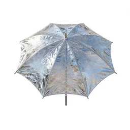 crystal parasol, stylized 3d render, isolated on a pure white background, centered, entire object in frame, sharp focus, soft studio lighting
