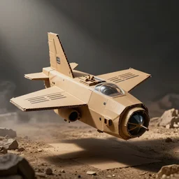 spaceship made of cardboard