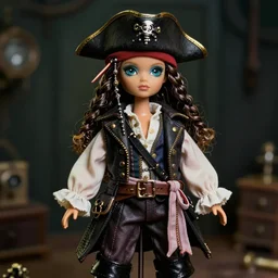 a decora kei cthulhu fashion doll, designed by garrett sander, highly fashionable pirate clothing, ultrarealistic, cinematic, real life