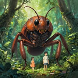 giant insect monster in the jungle, behance hd artstation, style of jesper ejsing, by rhads, makoto shinkai and lois van baarle, ilya kuvshinov, ossdraws