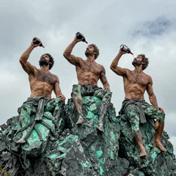 gorgons on an emerald mountain drinking wine