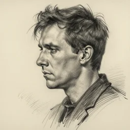 a realistic yet scraggly portrait sketch of the side profile of a stern and sophisticated thom yorke, trending on artstation, intricate details, in the style of frank auerbach, in the style of sergio aragones, in the style of martin ansin, in the style of david aja, in the style of mattias adolfsson