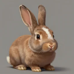 Brown dwarf bunny rabbit with white colored nose and white stripe on forehead as a fantasy D&D character, portrait art by Donato Giancola and James Gurney, digital art, trending on artstation