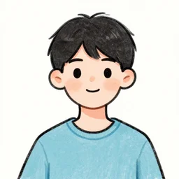 simple colored sketch illustration boy