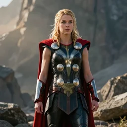 Katniss Everdeen as the Mighty Thor, film still from 'Thor'