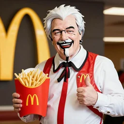 Colonel Sanders as mascot Macdonald's