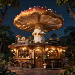 Mushroom themed pub