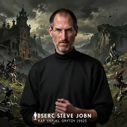 young steve jobs villain, grimdark fantasy, trending pixiv fanbox, rule of thirds golden ratio, by greg rutkowski abigail larson makoto shinkai takashi takeuchi studio ghibli jamie wyeth