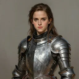 a professional painting of a beautiful emma watson, clothed in military armor, olive skin, long dark hair, beautiful bone structure, symmetrical facial features, intricate, elegant, digital painting, concept art, smooth, sharp focus, illustration, from Metal Gear, by Ruan Jia and Mandy Jurgens and Artgerm and William-Adolphe Bouguerea