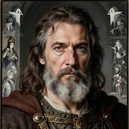 portrait of a medieval old king, fine - face, realistic shaded perfect face, fine details. anime. realistic shaded lighting poster by ilya kuvshinov katsuhiro otomo ghost - in - the - shell, magali villeneuve, artgerm, jeremy lipkin and michael garmash and rob rey