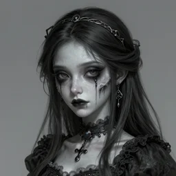 detailed portrait of a cute undead zombie girl, beautiful, fantasy, intricate, elegant, highly detailed, digital painting, artstation, concept art, matte, sharp focus, illustration, art by aenaluck and roberto ferri and greg rutkowski, epic fantasy, digital painting