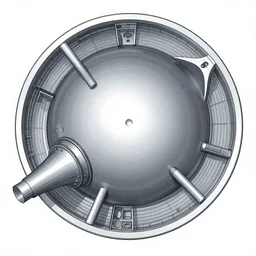 cross-section of a tokamak reactor,