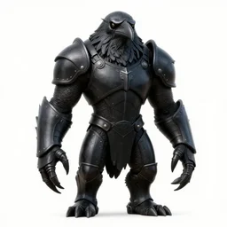 armoured raven humanoid monster, crows feet, symmetrical, highly detailed, digital art, black feather armour, sharp focus, trending on art station, kentaro miura manga art style